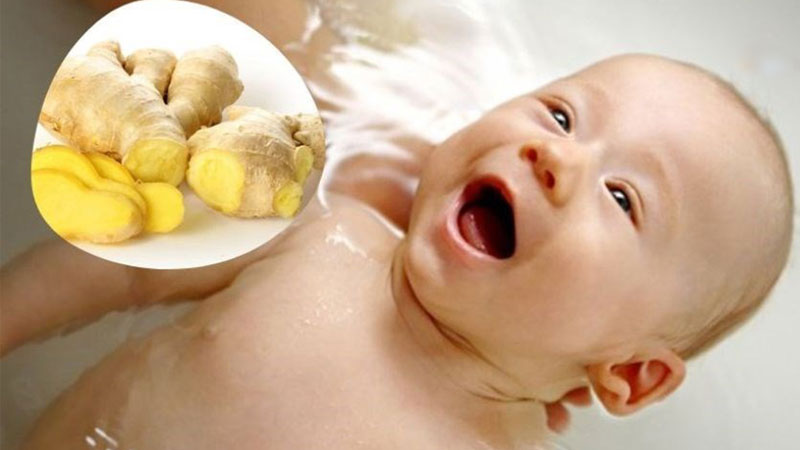 Tắm nước gừng cho trẻ sơ sinh có tốt không?