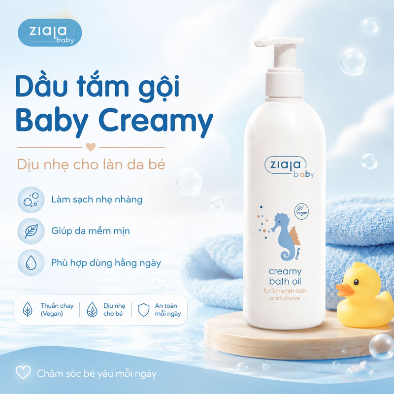 Dầu tắm gội Baby Creamy
