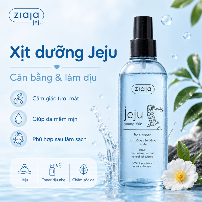 Xịt dưỡng cân bằng Jeju xanh