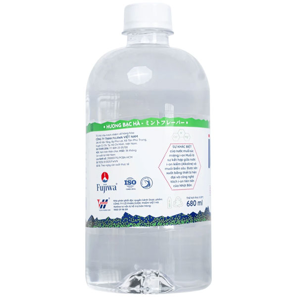 nuoc suc mieng ion muoi fujiwa 680ml 2 Nước súc miệng Ion Muối Fujiwa 680ml – Hỗ trợ vệ sinh răng miệng, giảm mùi hôi