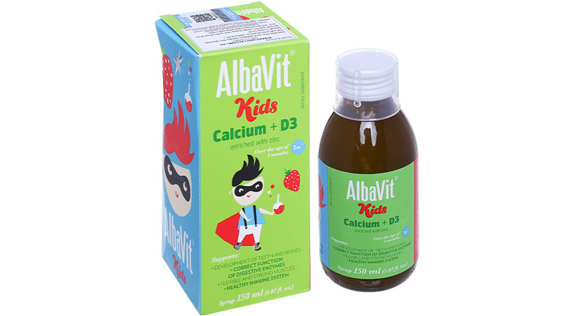 thuc pham chuc nang bo sung canxi 5 Siro Albavit Kids Calcium + D3