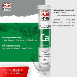 Viên sủi Calcium + Vitamin D3 Dr. Frei