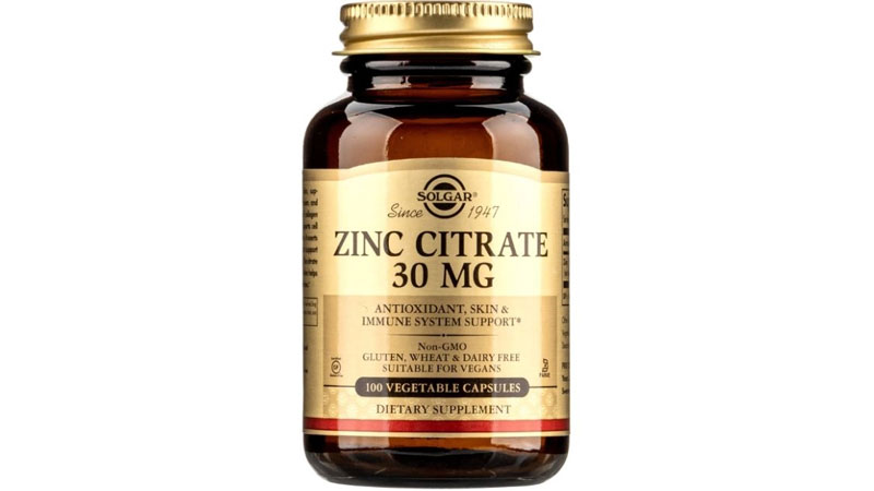 Viên uống bổ sung kẽm Solgar Zinc Citrate