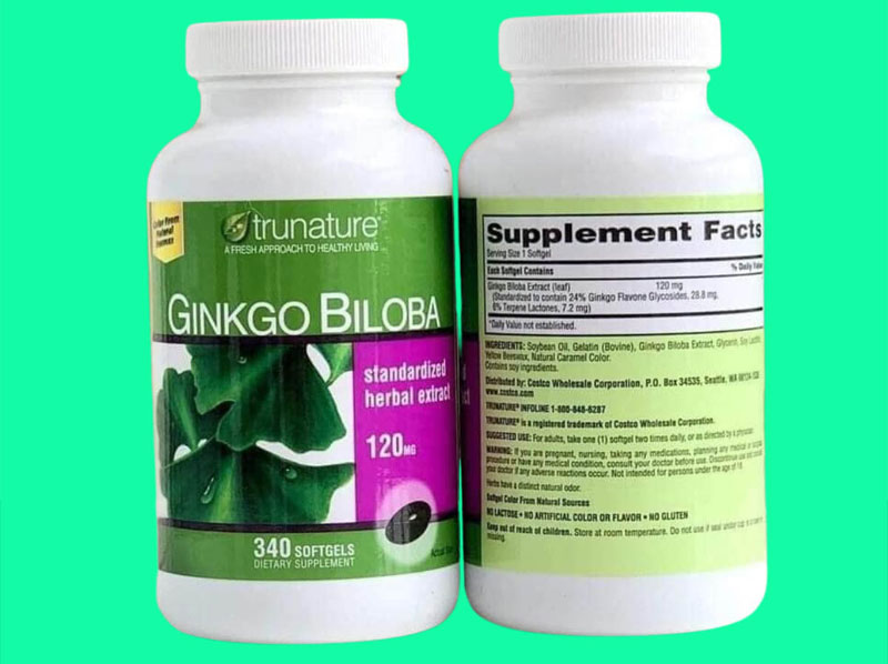 thuc pham chuc nang cua my 5 Ginkgo Biloba 120mg Trunature