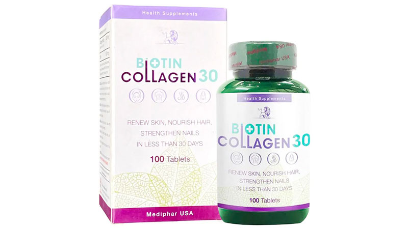 thuc pham chuc nang dung cho toc 8 Biotin Collagen 30
