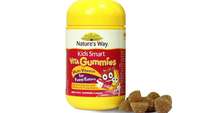 thuc pham chuc nang giup be an ngon 3 Nature's Way Kids Smart Vita Gummies Multi-Vitamin for Fussy Eaters