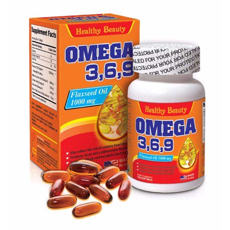 Healthy Beauty Omega 3-6-9 – Bổ sung axit béo không no từ dầu hạt lanh